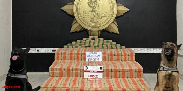 Hakkari'nin Yüksekova ilçesinde 271 kilo 200 gram eroin ele geçirildi