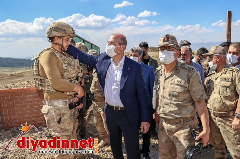 İçişleri Soylu, duvarı Bakanı çalışmalarını sınır güvenlik inceledi: hattında yapılan 36