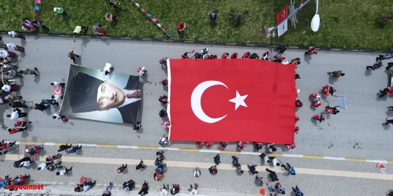 KASTAMONU - (DRONE) Bakan Kasapoğlu, Atatürk ve İstiklal Yolu Yürüyüşüne katıldı1