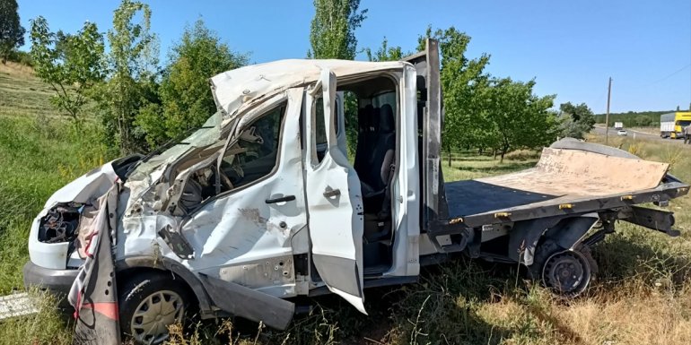 Malatya'da kamyonet elektrik direğine çarptı: 3 yaralı