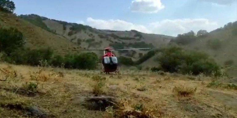 Elazığ'da rahatsızlanan çoban ambulans helikopterle hastaneye ulaştırıldı