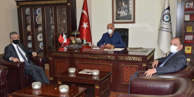 MHP Genel Başkan Yardımcısı ve Erzurum Milletvekili Kamil Aydın'dan ETSO'ya ziyaret