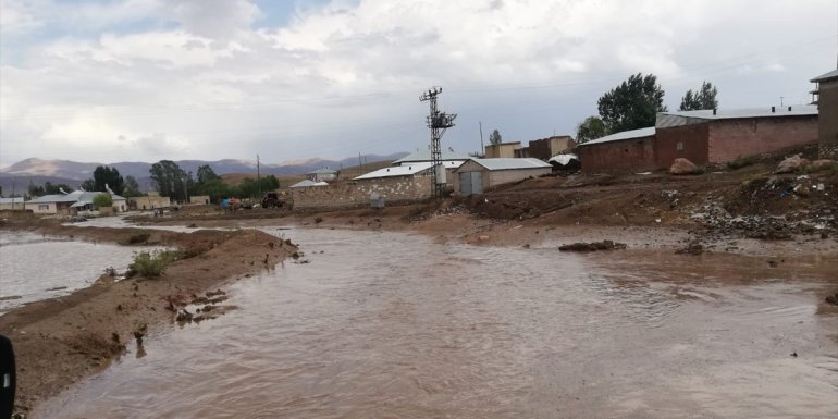 Van'da sel sularına kapılan 50 küçükbaş hayvan telef oldu