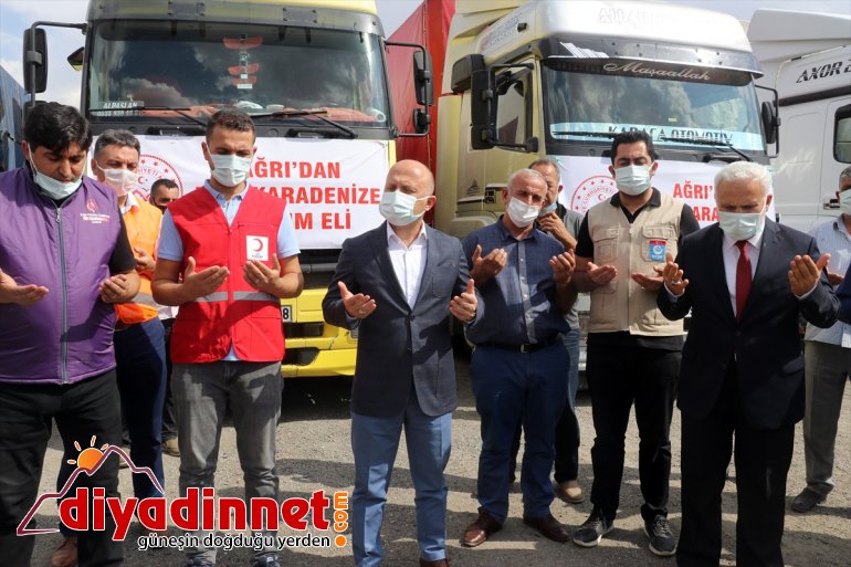 yaşandığı illere gönderildi - AĞRI 4 Sel malzemesi felaketinin yardım tır 3