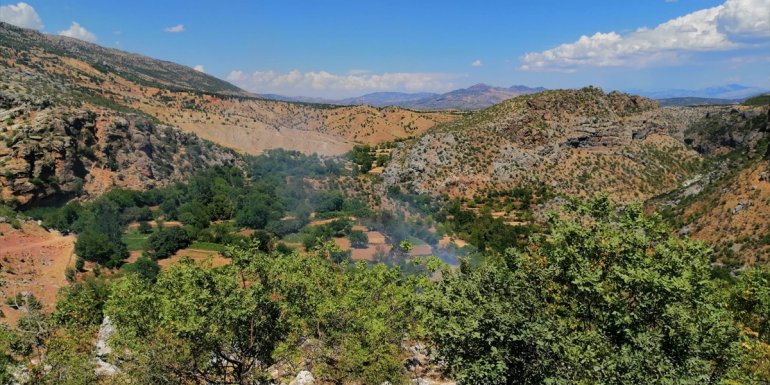 Elazığ'da tarım arazisinde çıkan yangın söndürüldü