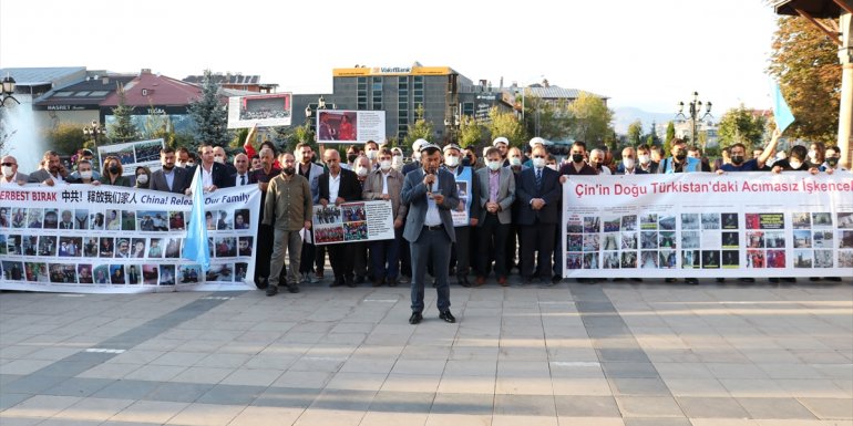 Erzurum'da Çin'in 'Doğu Türkistan' politikası protesto edildi