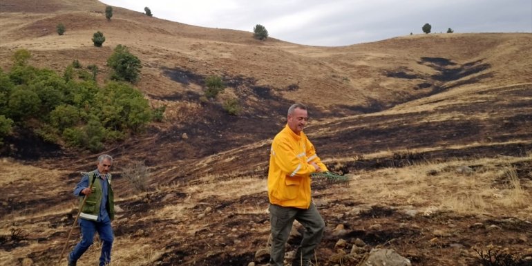 Tunceli'nin Hozat ilçesinde çıkan örtü yangını söndürüldü