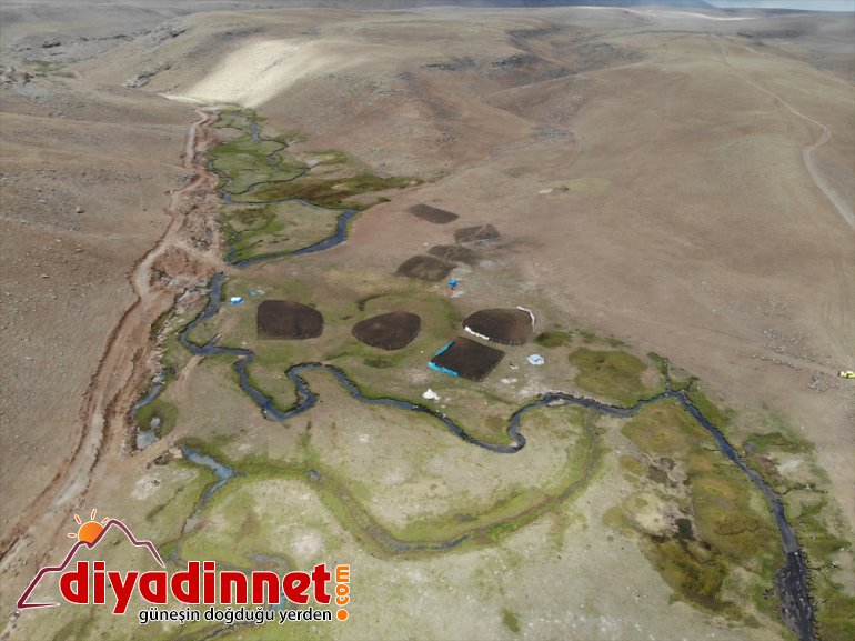 platolarındaki sonbahar volkanik güzelliği Ağrı