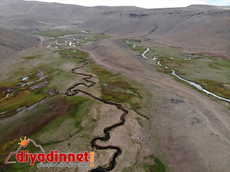 güzelliği platolarındaki volkanik mendereslerde Ağrı