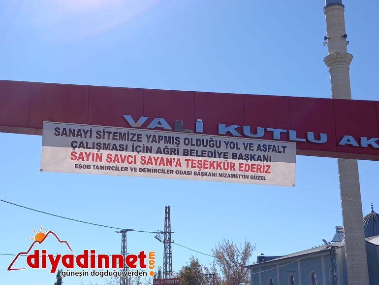 Ağrı sanayi esnafından Başkan Sayan