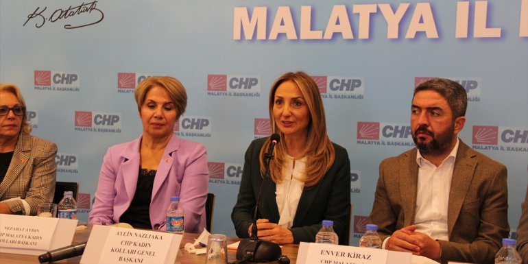 CHP Kadın Kolları Genel Başkanı Nazlıaka, Malatya