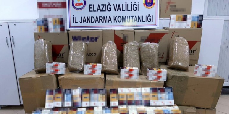Elazığ'da kaçak 250 bin makaron ve 520 kilogram tütün ele geçirildi
