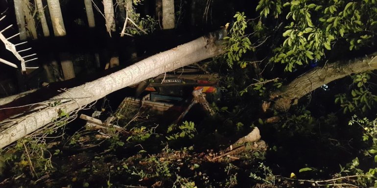 Erzurum'da kamyonun devrilmesi sonucu 2 kişi hayatını kaybetti