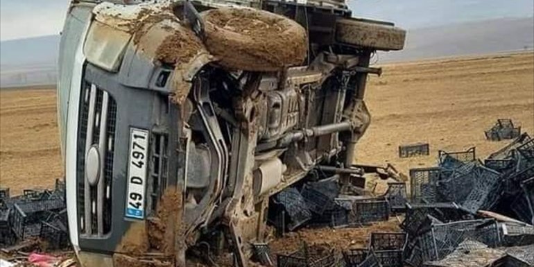 Van'da kamyonetin devrilmesi sonucu 3 kişi yaralandı