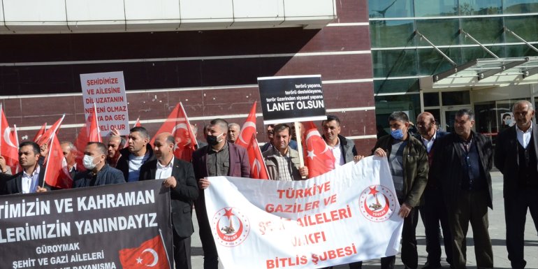 Bitlis'te gaziler ve şehit aileleri İYİ Parti'li Türkkan'ı kınadı