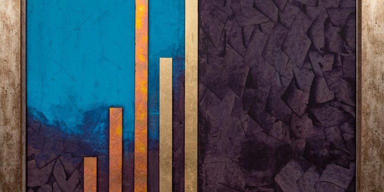 Erzurum'da ebru, çakıl taşı ve seramiklerden yapılan eseler yarın sanatseverlerle buluşacak