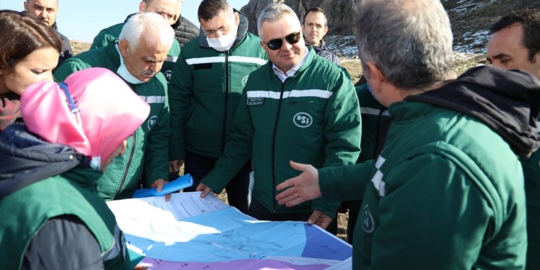 Erzurum'daki Pasinler Ovası'nı sulayacak baraj için saha incelemesi yapıldı