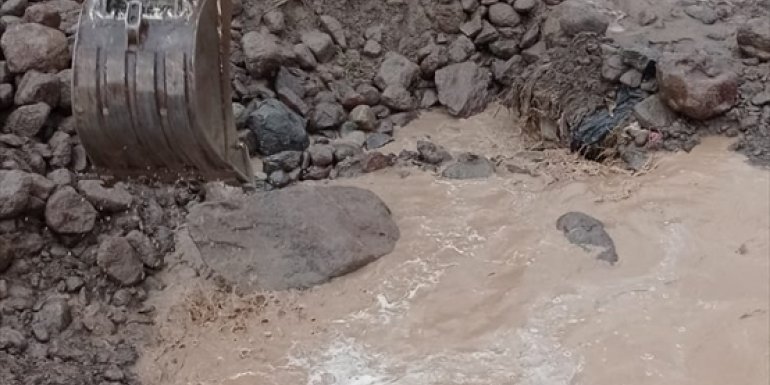 Erciş'ta sağanak nedeniyle taşkınlar yaşandı