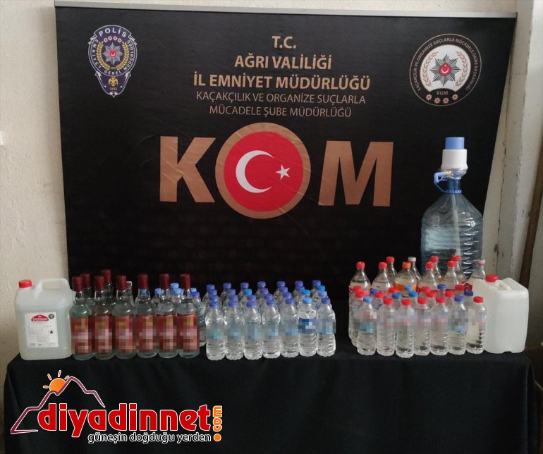 - AĞRI 46 litre ele içki geçirildi sahte 1