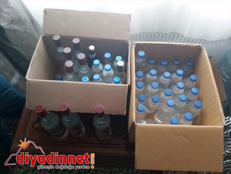 geçirildi - 46 litre AĞRI sahte içki ele 2