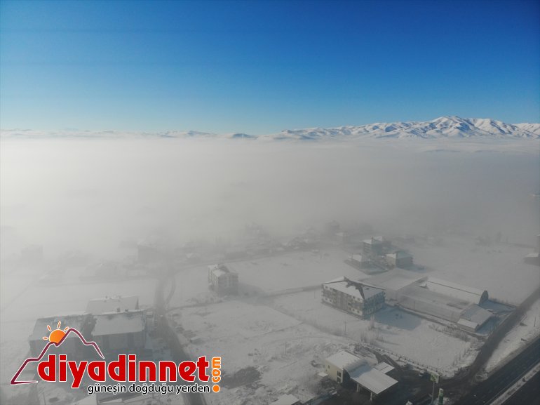 ve AĞRI ile görüntülendi kaplanan - drone sisle Kar Ağrı 11