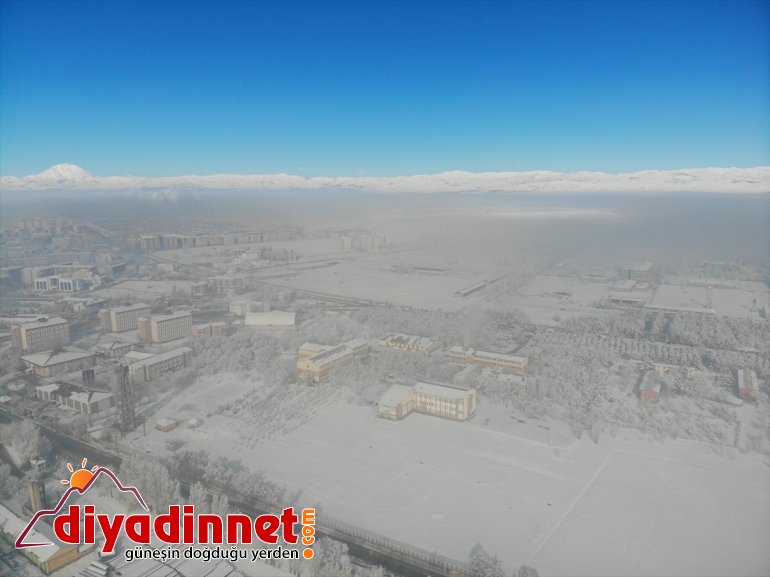 kaplanan ve sisle - ile drone Ağrı AĞRI görüntülendi Kar 12
