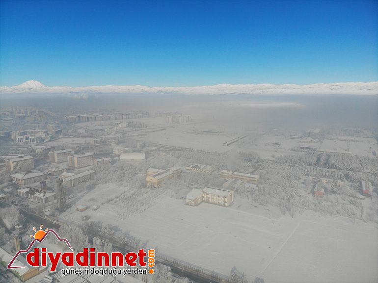 kaplanan ve sisle - ile drone Ağrı AĞRI görüntülendi Kar 12