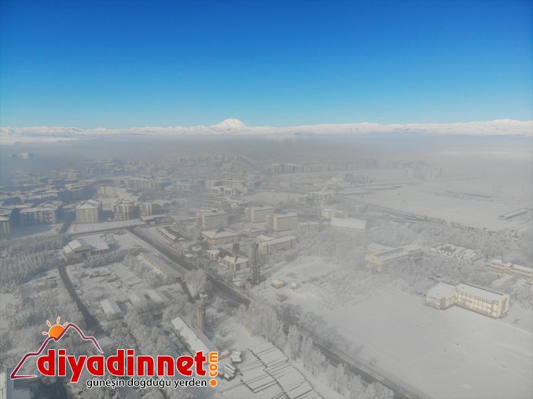 sisle AĞRI ve Kar drone - kaplanan ile görüntülendi Ağrı 14