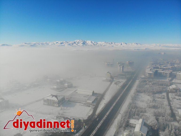 Ağrı AĞRI drone Kar ile ve - görüntülendi sisle kaplanan 15