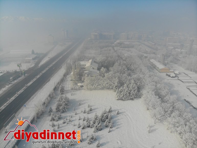 AĞRI drone - sisle kaplanan Kar ve görüntülendi Ağrı ile 4