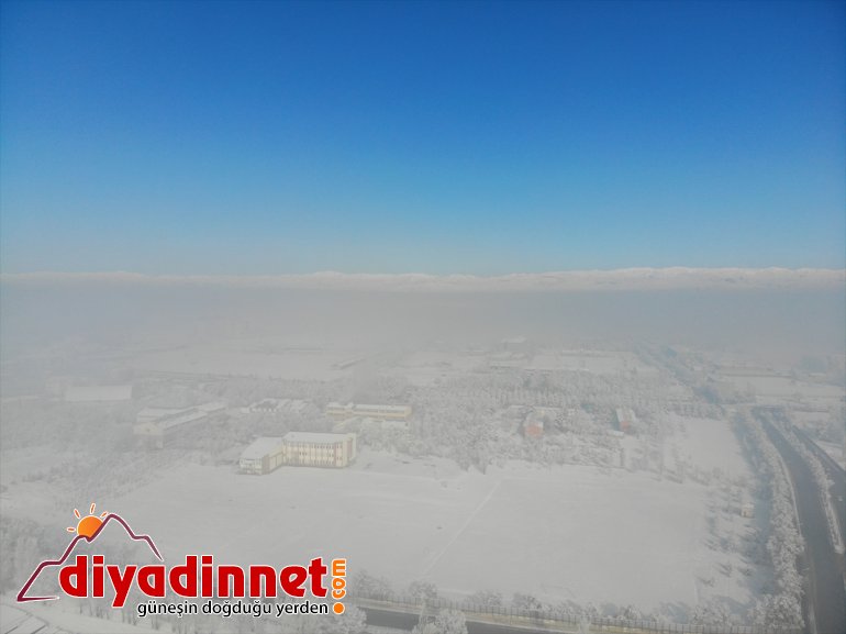 ve görüntülendi Kar Ağrı - drone AĞRI ile sisle kaplanan 9