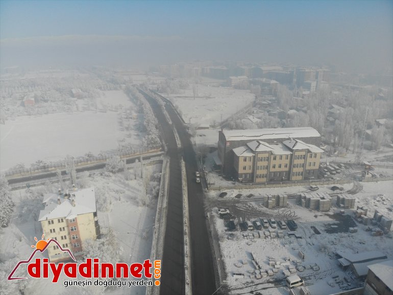 ve AĞRI Kar drone ile - sisle Ağrı görüntülendi kaplanan 10