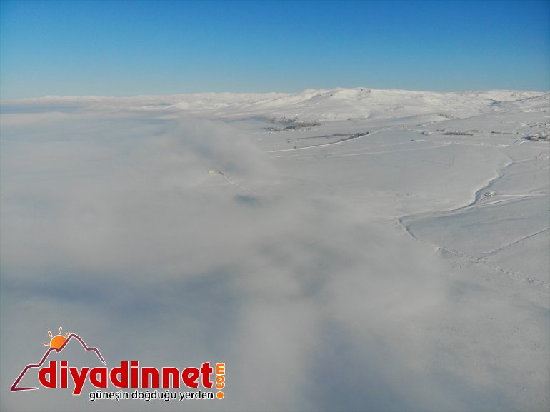 AĞRI görüntülendi ve kar kaplayan Kışın sis çetin Ağrı