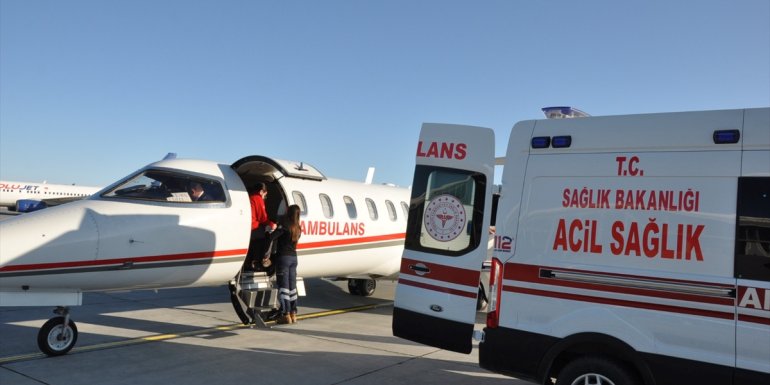 Ambulans uçak Danyal bebek için havalandı 1