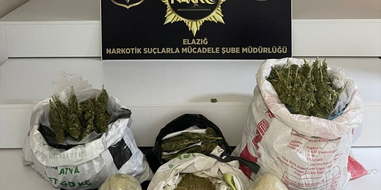 Elazığ'da 11 kilo 342 gram uyuşturucu ile geçirildi