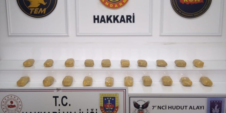 Hakkari'de 20 kilogram eroin ele geçirildi