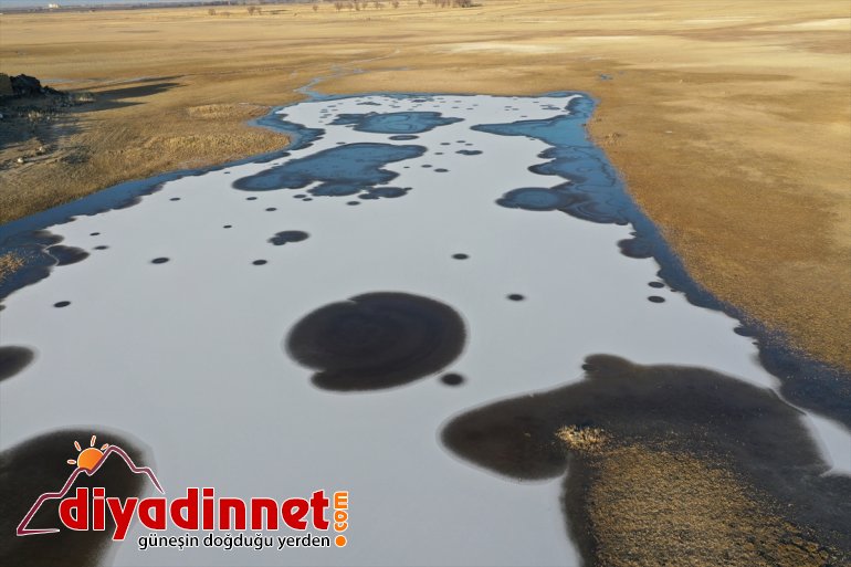 alanlar sulak Milli Ağrı buzla kaplandı (DRONE) Parkı