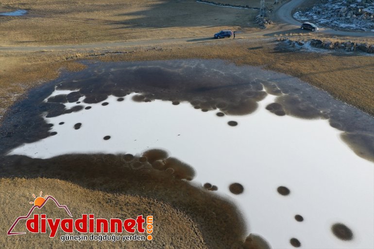 Milli Ağrı (DRONE) sulak buzla kaplandı alanlar Parkı