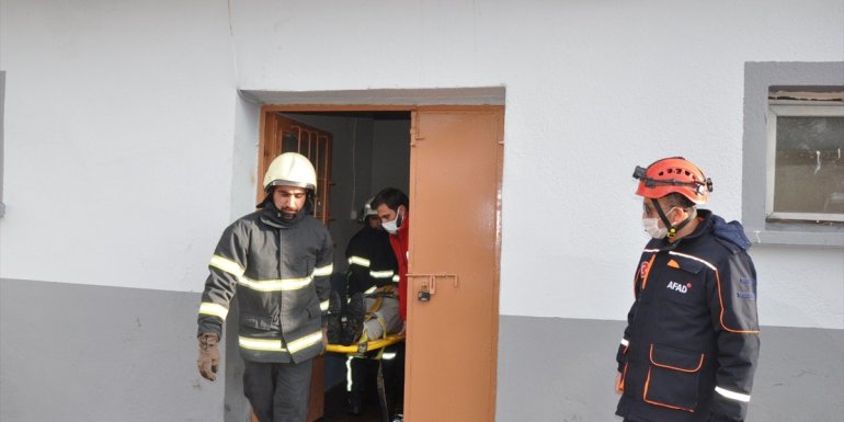 Kars Açık Ceza İnfaz Kurumunda deprem tatbikatı yapıldı