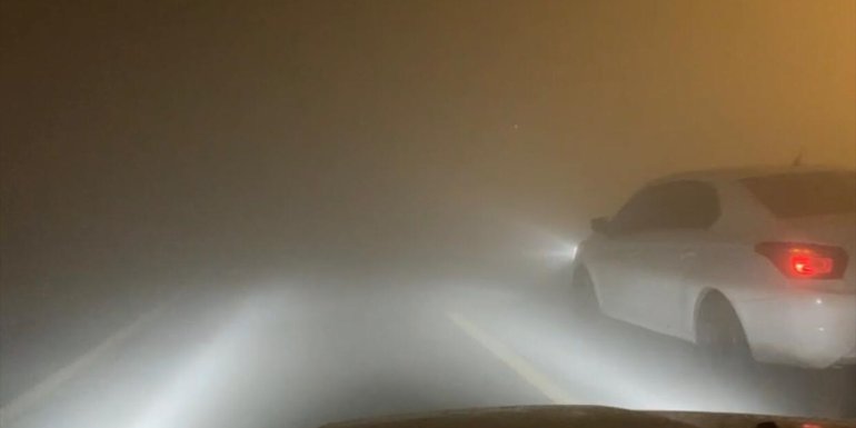 KARS - Yoğun sis etkili oluyor1