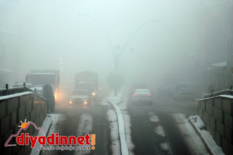 Kışın çetin geçtiği Ağrı'yı kaplayan kar ve sis drone ile görüntülendi