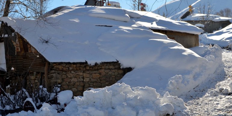 Muş'ta karla kaplanan köylerde vatandaşların zorlu yaşamı