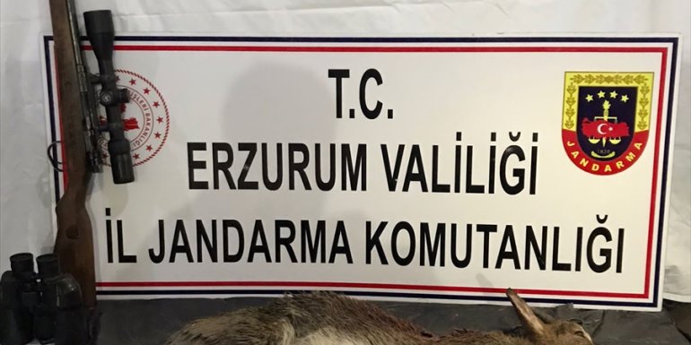 Erzurum'da dağ keçisi avlayan kişiye 60 bin lira ceza kesildi