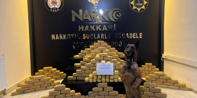 Hakkari'de 201 kilo 200 gram eroin ele geçirildi