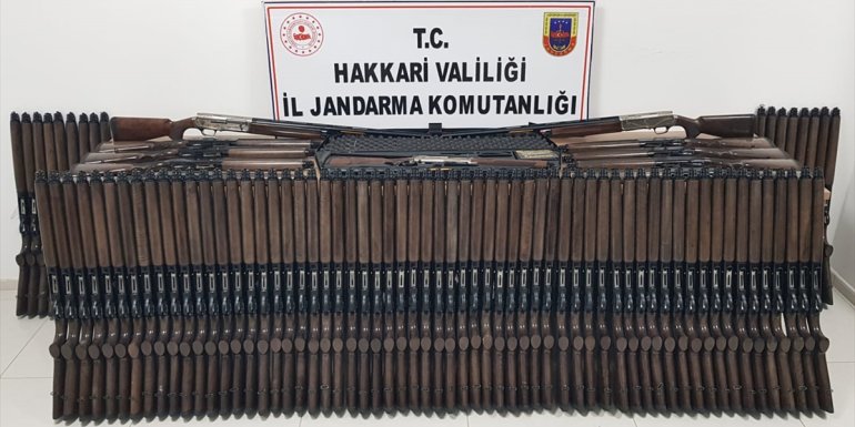 Hakkari'de kamyonette 91 av tüfeği ele geçirildi