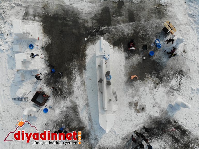 heykelleri kardan Masal festivale katacak renk Kahramanlarının Anadolu Ağrı