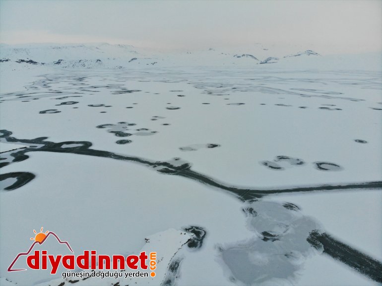 ve buzla kaplandı Barajı Yazıcı Ağrı