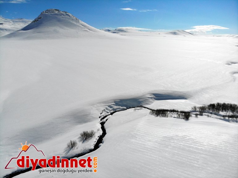 kaplı menderesleri karla ile dron Ağrı
