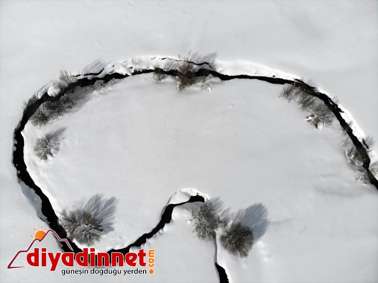 kaplı menderesleri dron karla görüntülendi Ağrı