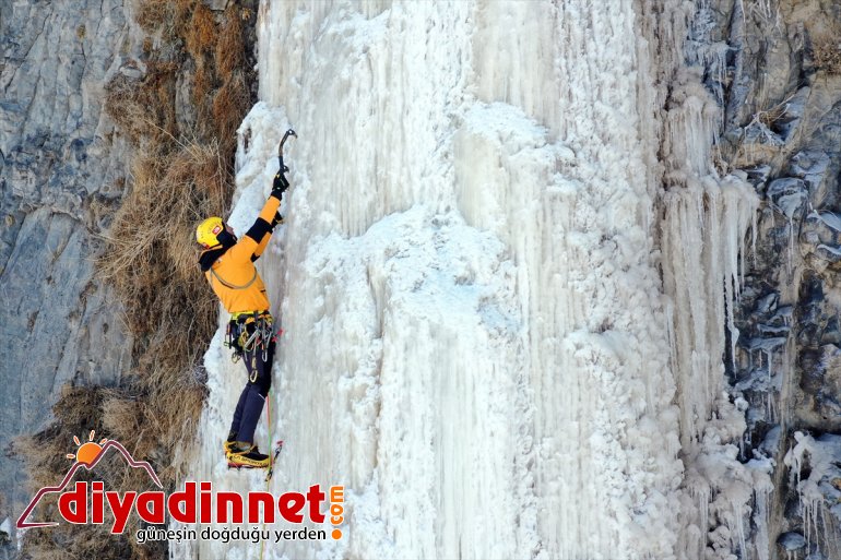 sarkıtlarına buz - Murat tırmandı Ünlü sporcularla Kanyonu